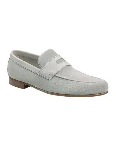 John Lobb Men's Soft Suede Penny Loafers | Thumbnail 1 John Lobb Men's Soft Suede Penny Loafers | Thumbnail 1