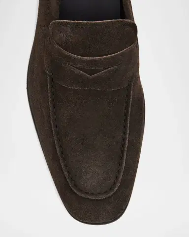 Tod's Men's Moccasino Suede Penny Loafers | Thumbnail 4