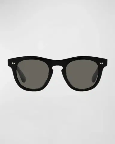 Oliver Peoples Men's Rorke Round Acetate & Crystal Sunglasses | Thumbnail 2