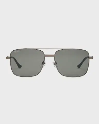 Gucci Men 's Metal Rectangle Sunglasses | Thumbnail 2