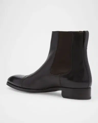 Tom Ford Men's Burnished Leather Chelsea Boots | Thumbnail 3