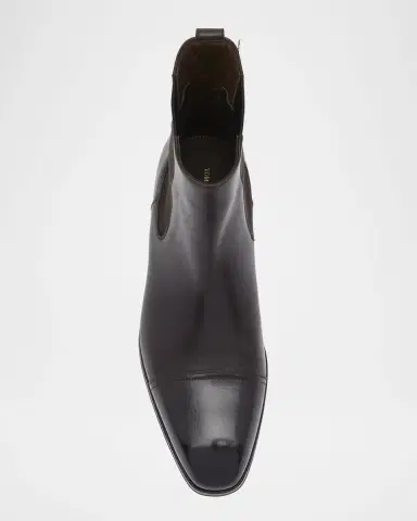 Tom Ford Men's Burnished Leather Chelsea Boots | Thumbnail 5