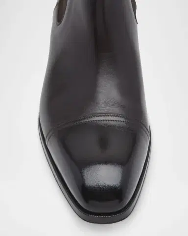 Tom Ford Men's Burnished Leather Chelsea Boots | Thumbnail 6