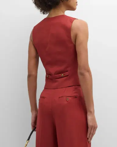 Argent Button-Down Twill Waistcoat | Thumbnail 2 Argent Button-Down Twill Waistcoat | Thumbnail 2