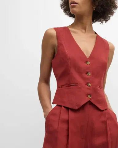 Argent Button-Down Twill Waistcoat | Thumbnail 6 Argent Button-Down Twill Waistcoat | Thumbnail 6