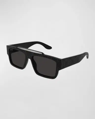 Gucci Men's GG1460Sm Acetate Rectangle Sunglasses | Thumbnail 2 Gucci Men's GG1460Sm Acetate Rectangle Sunglasses | Thumbnail 2