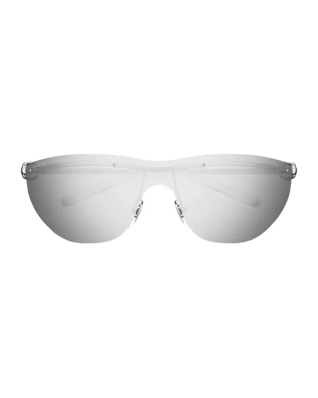 Men 's Rimless Metal Shield Sunglasses