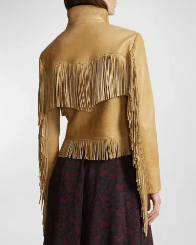 Polo Ralph Lauren Fringe Waxed Leather Jacket | Thumbnail 5 Polo Ralph Lauren Fringe Waxed Leather Jacket | Thumbnail 5