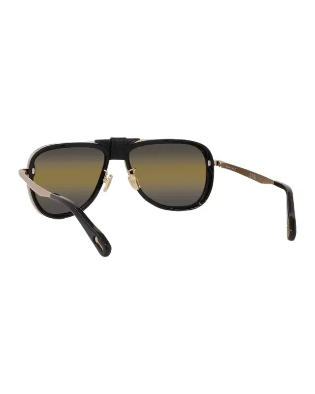 Men's Glacier 03 Titanium Aviator Sunglasses with Side Shields and Cord