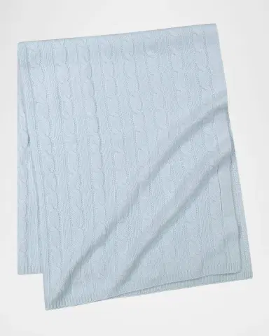 Sofia Cashmere Kid 's Pure Cashmere Cable Baby Blanket | Thumbnail 2 Sofia Cashmere Kid 's Pure Cashmere Cable Baby Blanket | Thumbnail 2