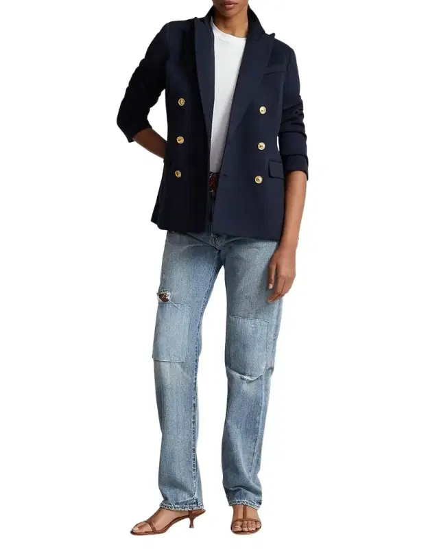 Polo Ralph Lauren Double-Breasted Knit Blazer