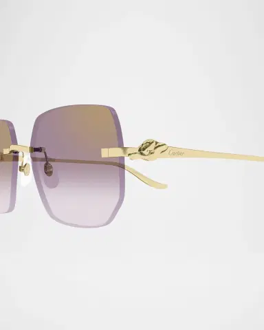 Cartier Rimless Metal Butterfly Sunglasses | Thumbnail 2 Cartier Rimless Metal Butterfly Sunglasses | Thumbnail 2