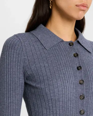 Argent Ribbed Spread-Collar Sweater | Thumbnail 4