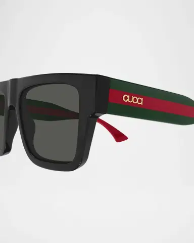 Gucci Men's GG1868SM Acetate Rectangle Sunglasses | Thumbnail 2