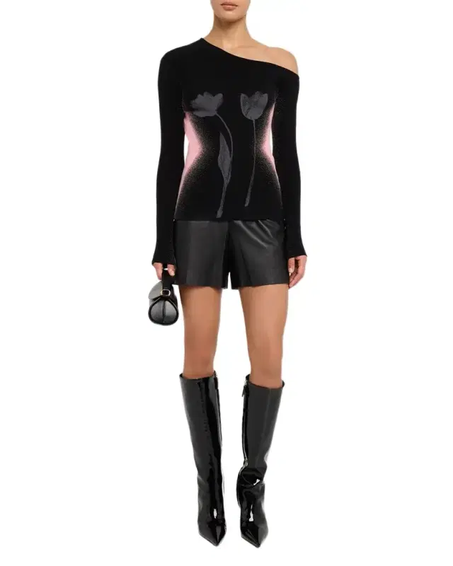 Melia Asymmetric Long-Sleeve Top