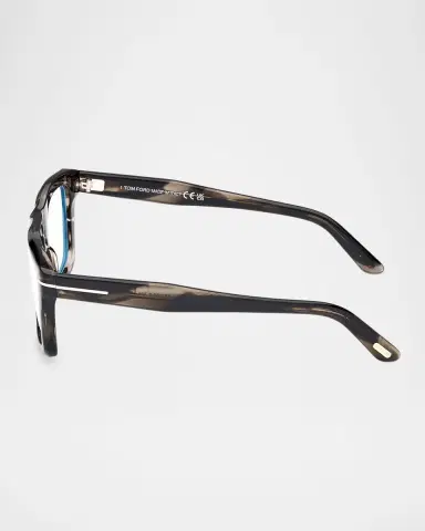 TOM FORD Men's FT6059-BM Acetate Rectangle Blue-Block Optical Frames | Thumbnail 3 TOM FORD Men's FT6059-BM Acetate Rectangle Blue-Block Optical Frames | Thumbnail 3