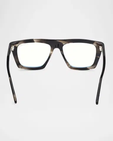TOM FORD Men's FT6059-BM Acetate Rectangle Blue-Block Optical Frames | Thumbnail 4 TOM FORD Men's FT6059-BM Acetate Rectangle Blue-Block Optical Frames | Thumbnail 4