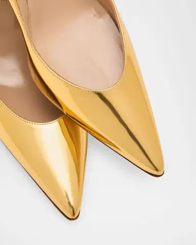 Manolo Blahnik Kietta Metallic Leather Stiletto Pumps | Thumbnail 4