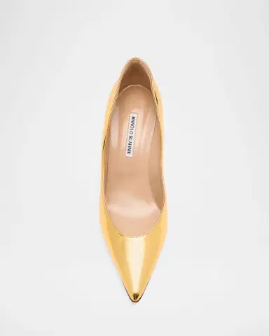 Manolo Blahnik Kietta Metallic Leather Stiletto Pumps | Thumbnail 5