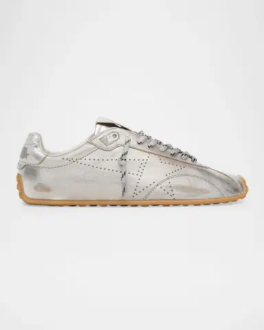 Golden Goose Men's Marathon Speed Metallic Leather Low-Top Sneakers | Thumbnail 8 Golden Goose Men's Marathon Speed Metallic Leather Low-Top Sneakers | Thumbnail 8