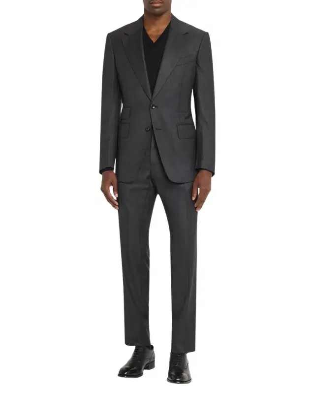 TOM FORD Men 's Shelton Shadow Windowpane Single-Breasted Suit