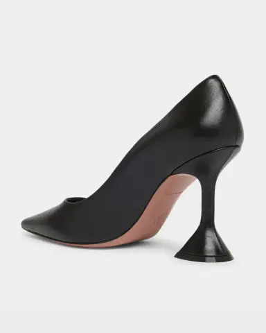 Amina Muaddi Ami Pointed Leather Pumps | Thumbnail 3 Amina Muaddi Ami Pointed Leather Pumps | Thumbnail 3