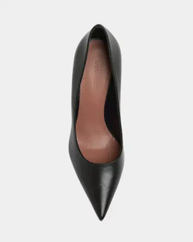 Amina Muaddi Ami Pointed Leather Pumps | Thumbnail 5 Amina Muaddi Ami Pointed Leather Pumps | Thumbnail 5