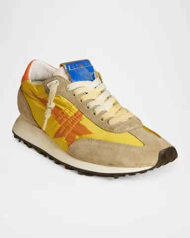 Golden Goose Running Marathon Suede Nylon Sneakers | Thumbnail 3