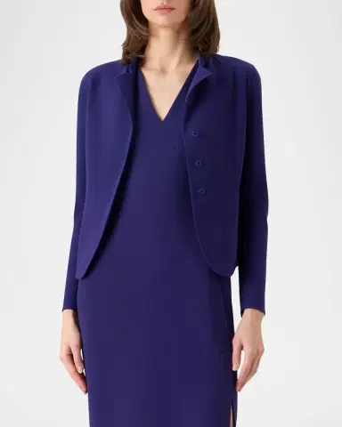 Akris Hamer Bi-Stretch Wool Double-Face Short Jacket | Thumbnail 3 Akris Hamer Bi-Stretch Wool Double-Face Short Jacket | Thumbnail 3