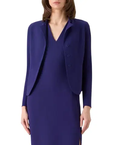 Akris Hamer Bi-Stretch Wool Double-Face Short Jacket | Thumbnail 1 Akris Hamer Bi-Stretch Wool Double-Face Short Jacket | Thumbnail 1