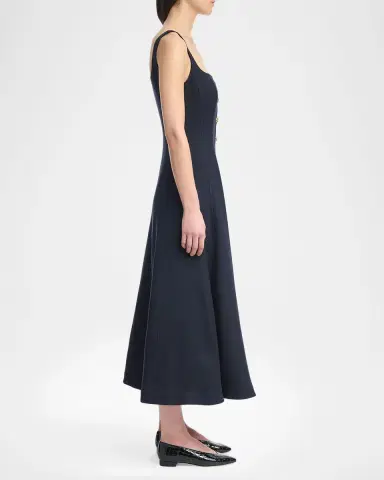 Altuzarra Orrie Sleeveless Linen-Blend Tea-Length Dress | Thumbnail 5 Altuzarra Orrie Sleeveless Linen-Blend Tea-Length Dress | Thumbnail 5