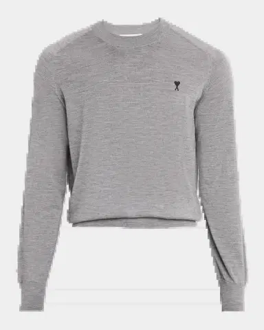 Ami Paris Men's Wool Ami de Coeur Crewneck Sweater | Thumbnail 5