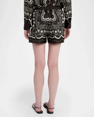 Nili Lotan Frances Silk Shorts | Thumbnail 2