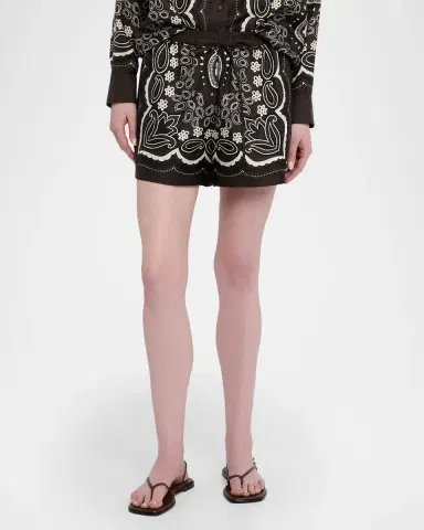 Nili Lotan Frances Silk Shorts | Thumbnail 3