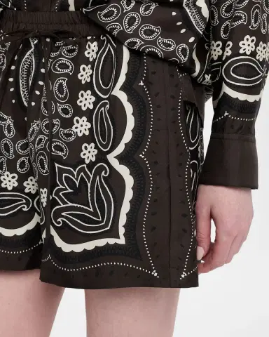 Nili Lotan Frances Silk Shorts | Thumbnail 4