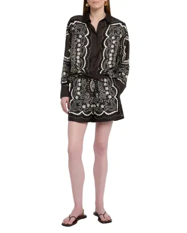 Nili Lotan Frances Silk Shorts | Thumbnail 1