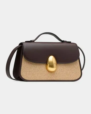 NEOUS Phoenix 1.0 Raffia & Leather Top Handle Bag | Thumbnail 2