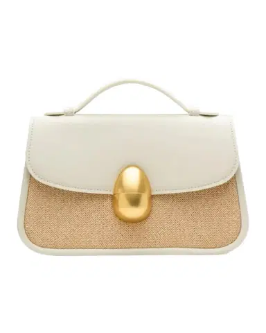 NEOUS Phoenix 1.0 Raffia & Leather Top Handle Bag | Thumbnail 1