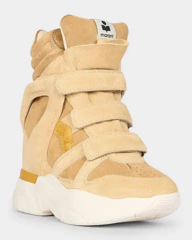 Isabel Marant Balskee Mixed Leather High-Top Sneakers | Thumbnail 4
