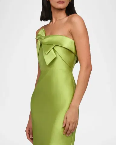 THEIA Aliana Strapless Bow-Front Mikado Midi Dress | Thumbnail 4 THEIA Aliana Strapless Bow-Front Mikado Midi Dress | Thumbnail 4