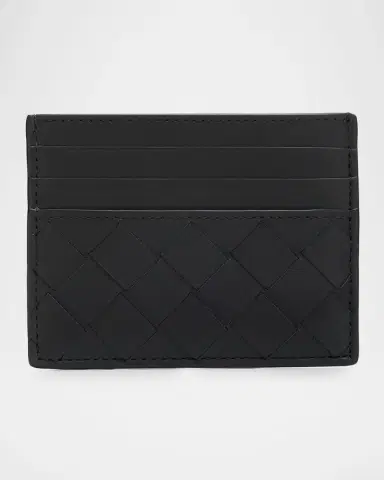 Bottega Veneta Men's Intrecciato Leather Card Holder | Thumbnail 4 Bottega Veneta Men's Intrecciato Leather Card Holder | Thumbnail 4
