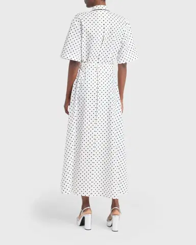 Valentino Garavani Polkadot-Print Cotton Neck-Scarf Midi Shirtdress | Thumbnail 2 Valentino Garavani Polkadot-Print Cotton Neck-Scarf Midi Shirtdress | Thumbnail 2