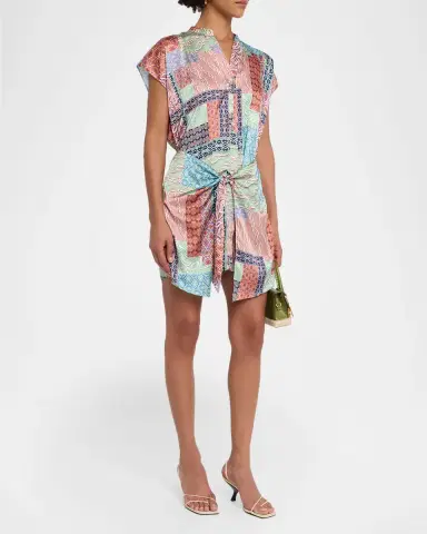 Misa Los Angeles Mika Wrap Mini Dress | Thumbnail 3 Misa Los Angeles Mika Wrap Mini Dress | Thumbnail 3