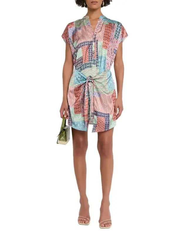 MISA Los Angeles Mika Wrap Mini Dress