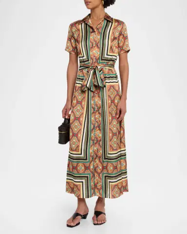 Misa Los Angeles Emil Belted Midi Shirtdress | Thumbnail 3