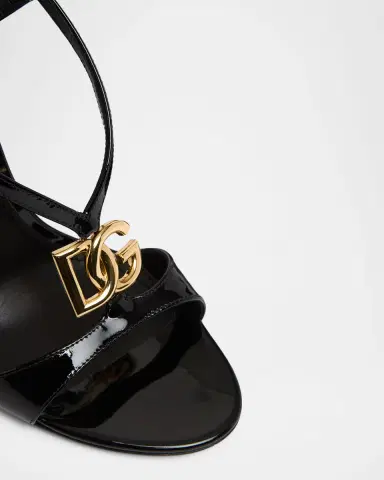 Dolce & Gabbana 105mm DG Leather Ankle-Strap Sandals | Thumbnail 4 Dolce & Gabbana 105mm DG Leather Ankle-Strap Sandals | Thumbnail 4