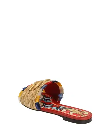 Dolce & Gabbana Braided Raffia DG Slide Sandals | Thumbnail 1 Dolce & Gabbana Braided Raffia DG Slide Sandals | Thumbnail 1