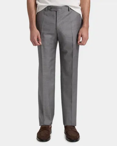 Canali Men's Denim-Effect Wool Straight Leg Trousers | Thumbnail 4 Canali Men's Denim-Effect Wool Straight Leg Trousers | Thumbnail 4