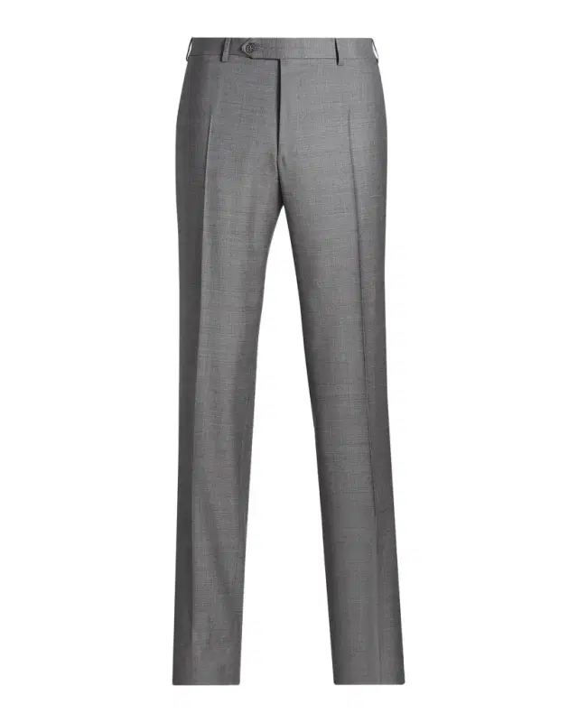 Men 's Denim-Effect Wool Straight Leg Trousers