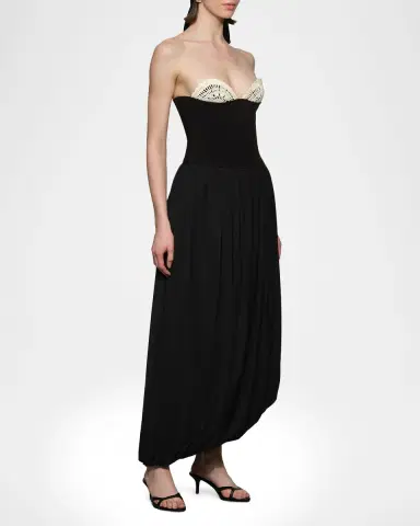 Et Ochs Noa Strapless Crochet-Trim Maxi Dress | Thumbnail 5